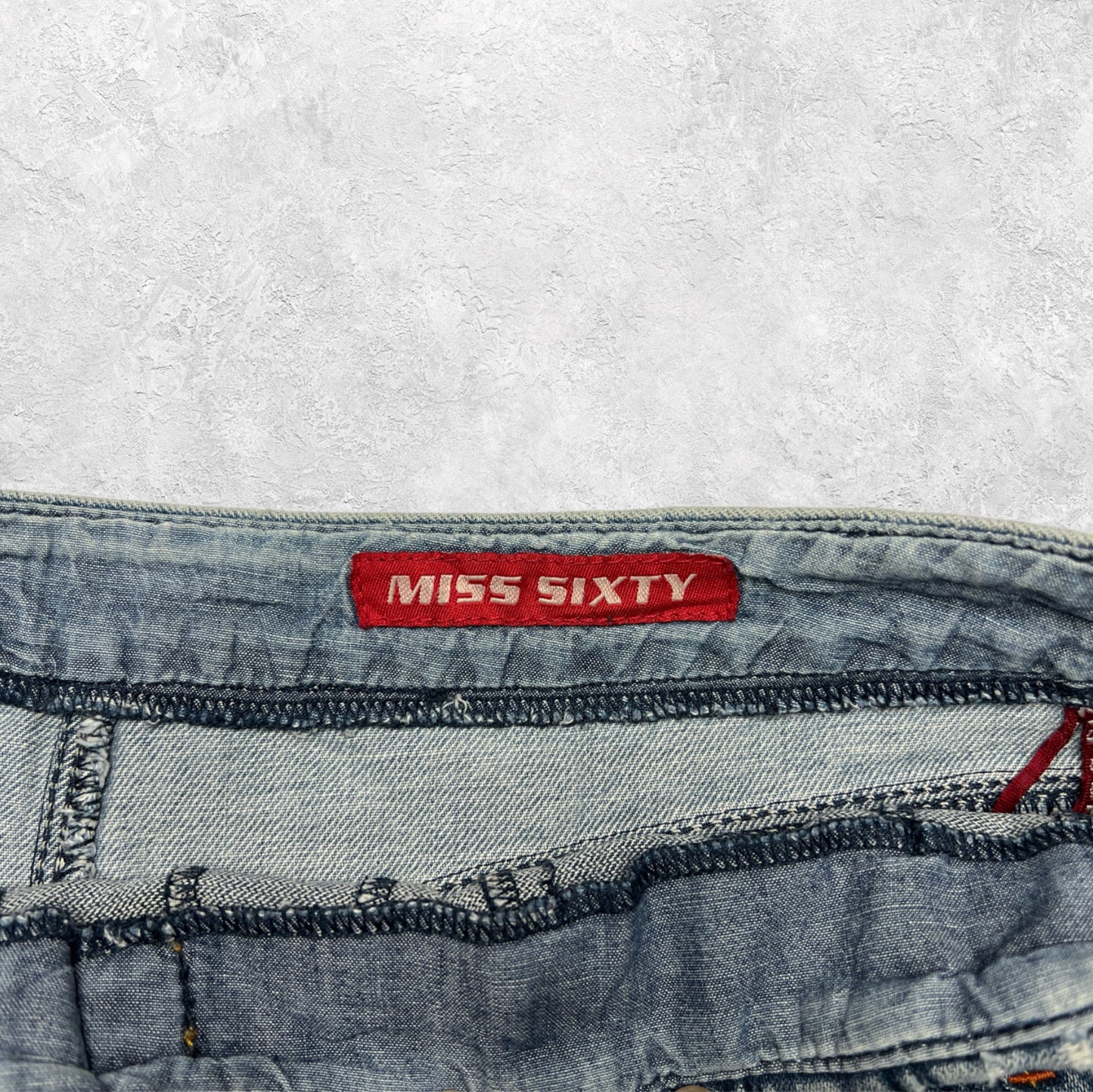 Miss Sixty Pleated Buckle Mini Skirt