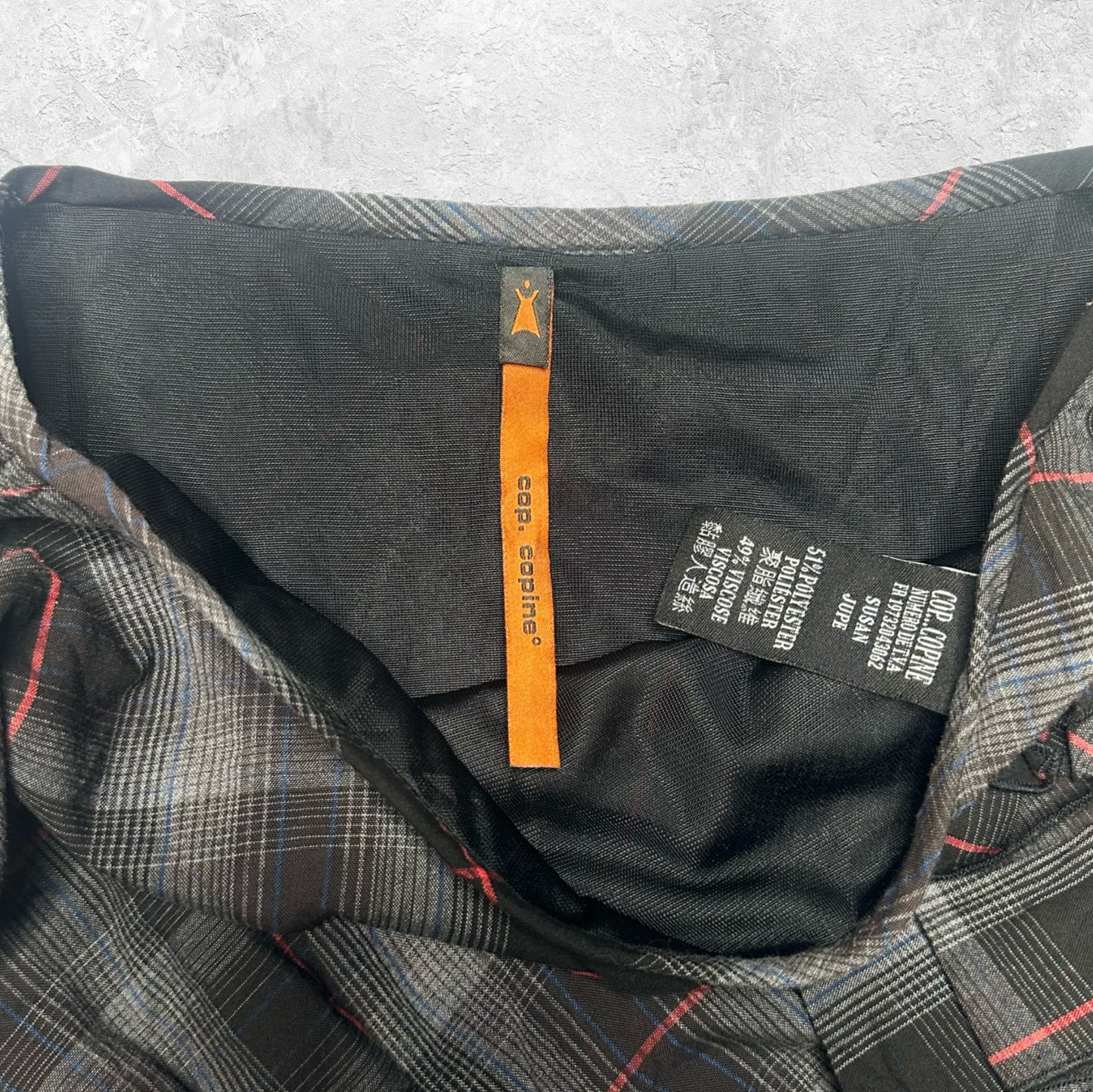Cop Copine “Susan Jupe” Ruched Plaid Skirt