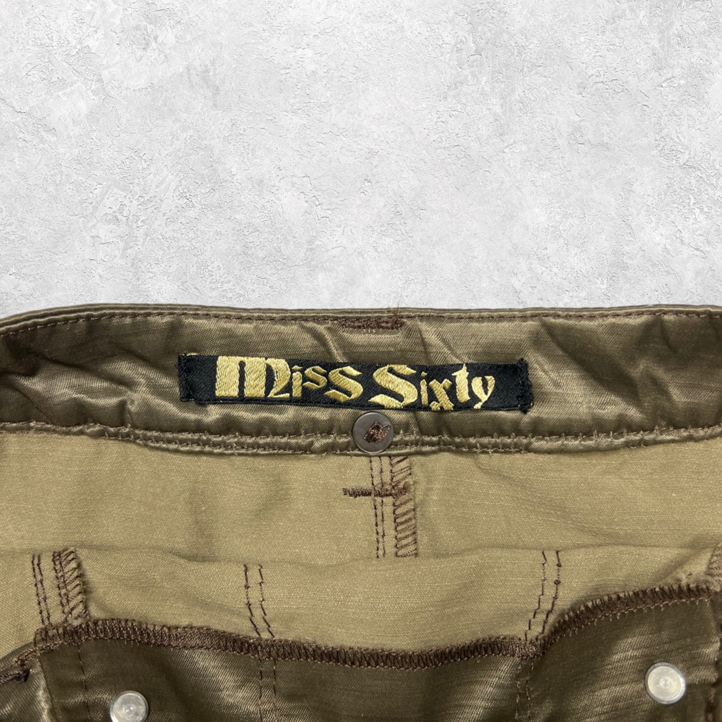 Miss Sixty Khaki Mini Skirt