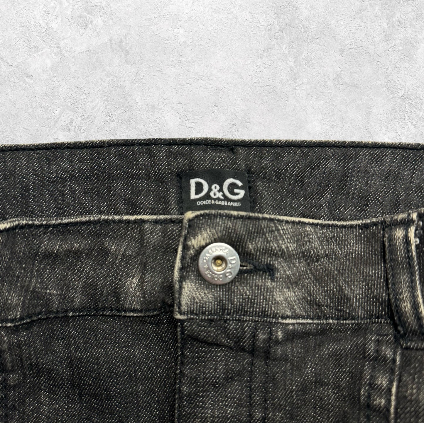 Dolce & Gabbana Black Denim Mini Skirt