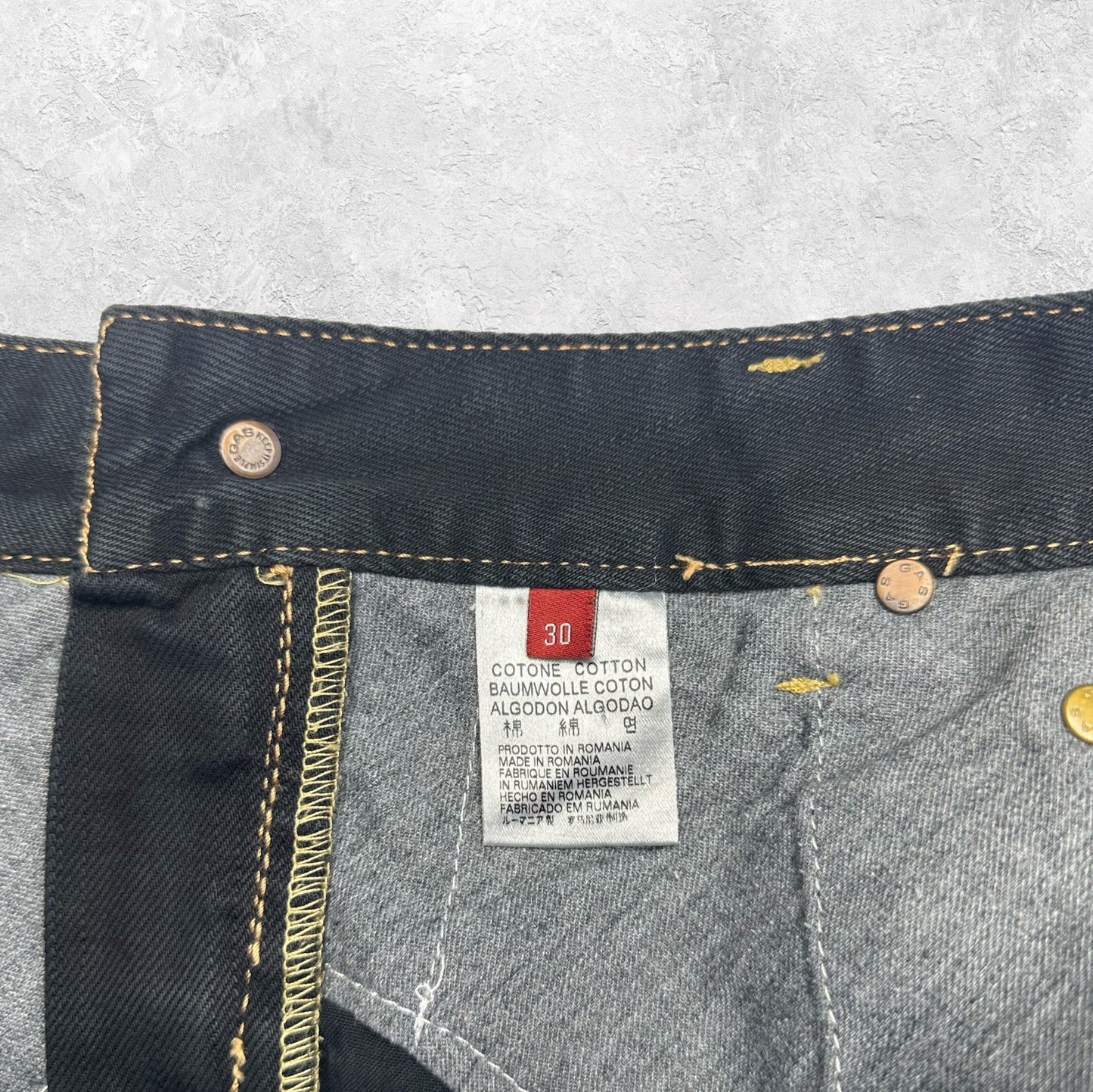 Gas Jeans Black Denim Pleated Mini Skirt