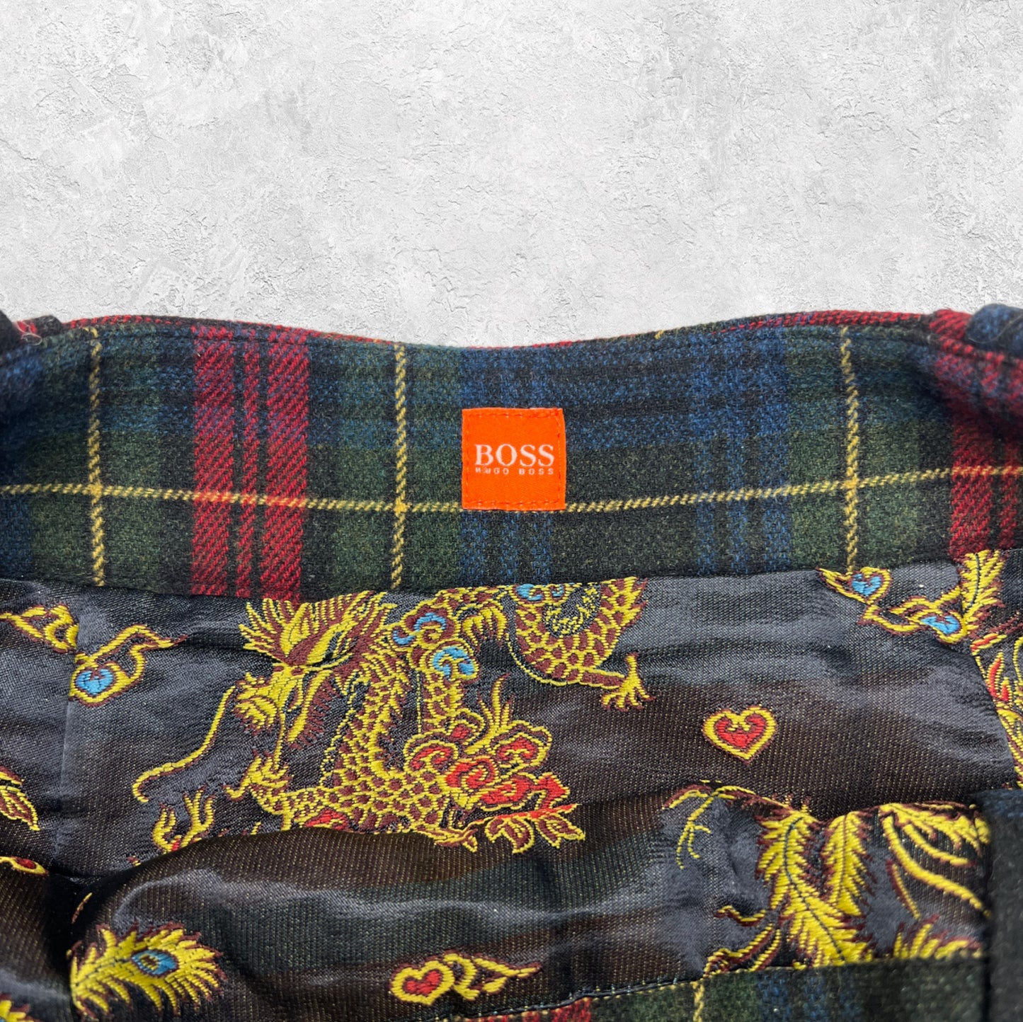 Hugo Boss Plaid Buckle Mini Skirt