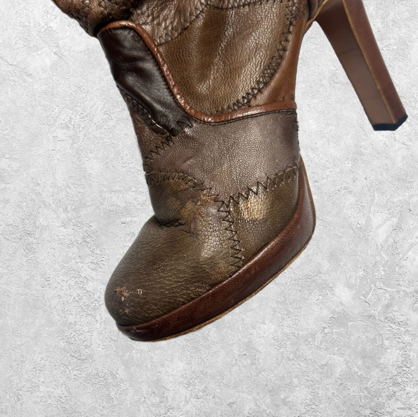 Hysteric Glamour Sheepskin Patchwork Boots (6.5W)