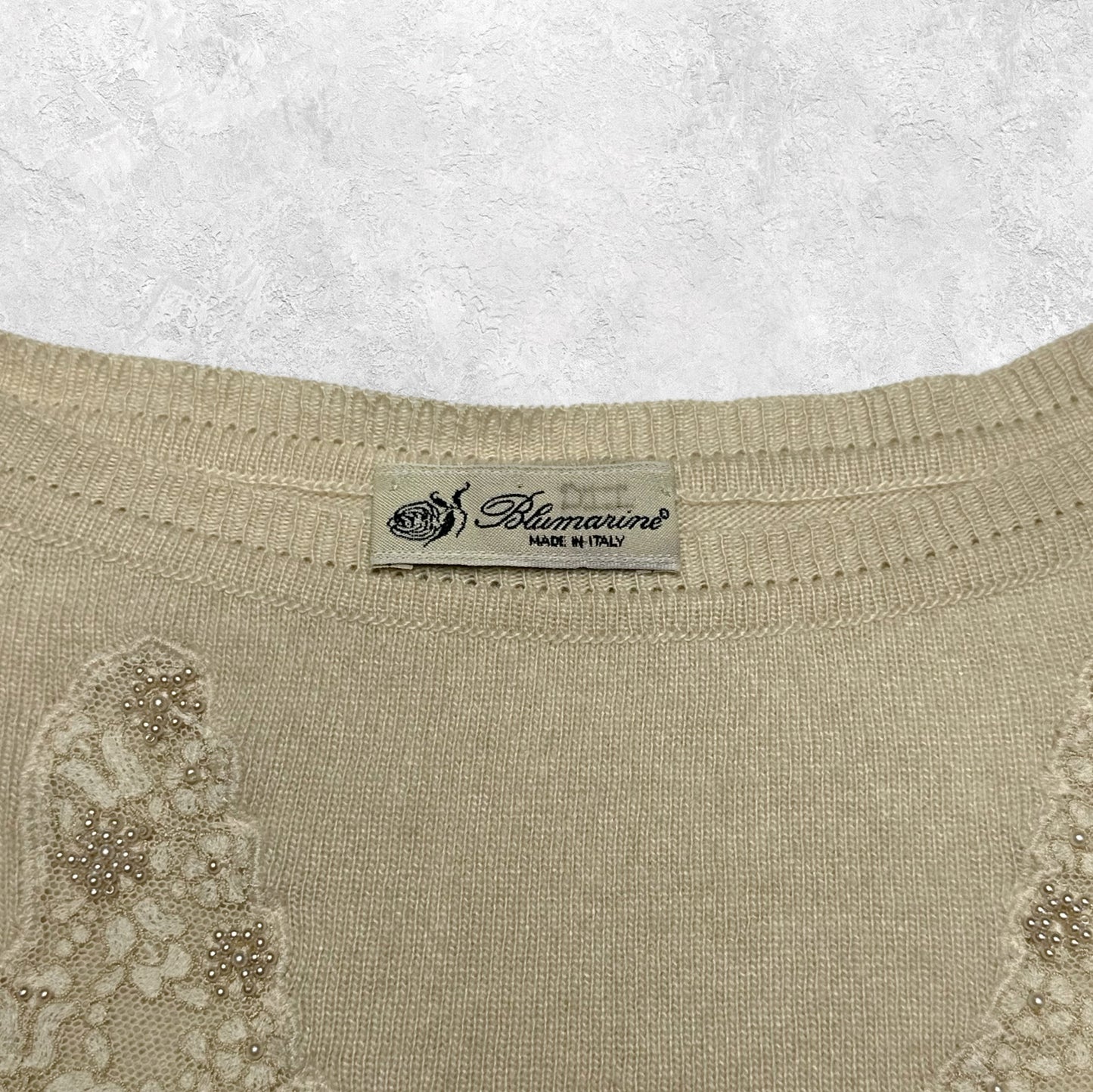 Blumarine Cream Sweater Top