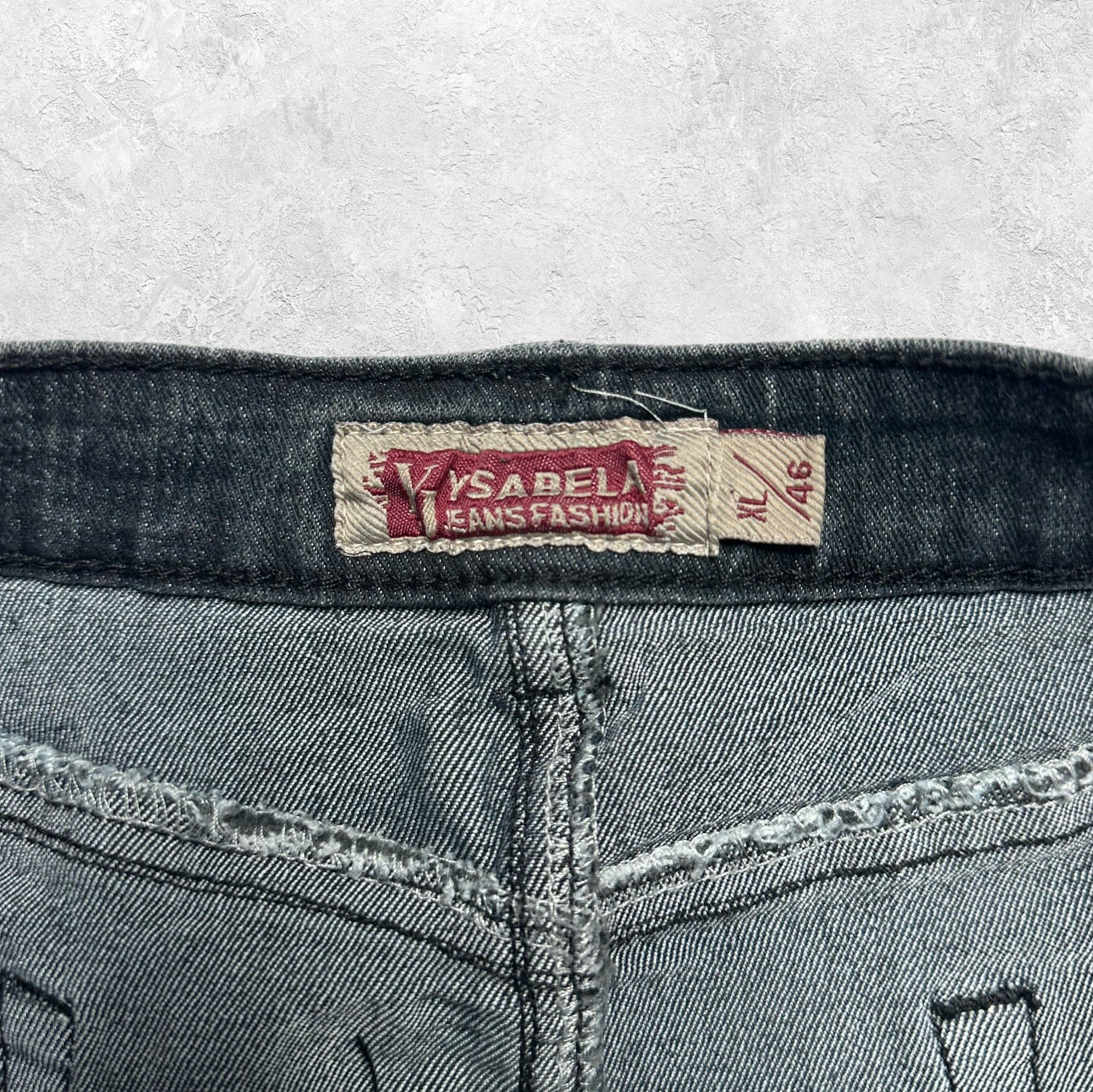 Ysabela Jeans Denim Floal Applique Skirt