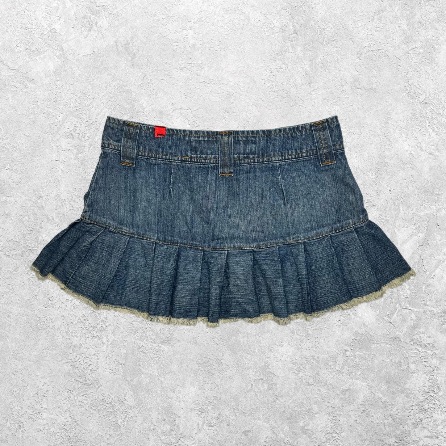 Yes!Miss Jeans Blue Denim Pleated Mini Skirt