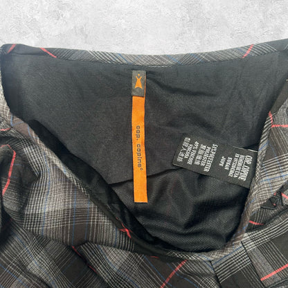 Cop Copine “Susan Jupe” Ruched Plaid Skirt