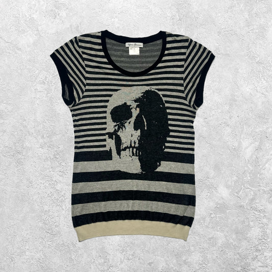 Hysteric Glamour Striped Skull Top