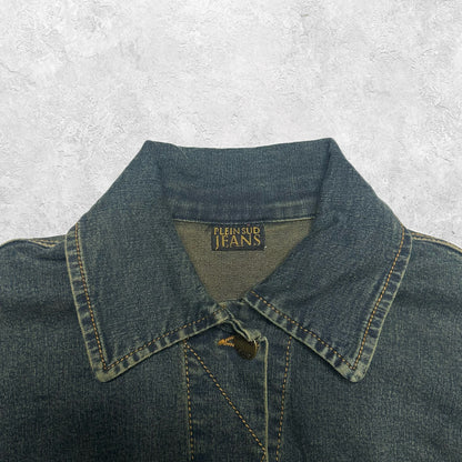 Plein Sud Distressed Wash Denim Jacket