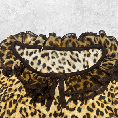 Blumarine Cheetah Print Long Sleeve