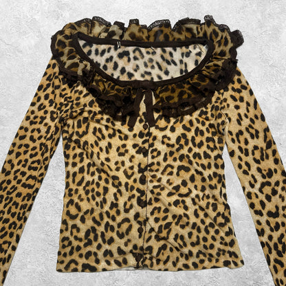 Blumarine Cheetah Print Long Sleeve