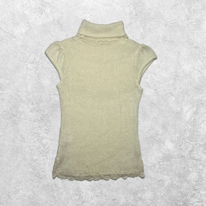 Elegance is an Attitude Knit Short Sleeve Turtleneck Top