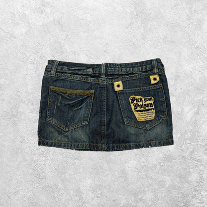 Pick Your Poison Denim Mini Skirt