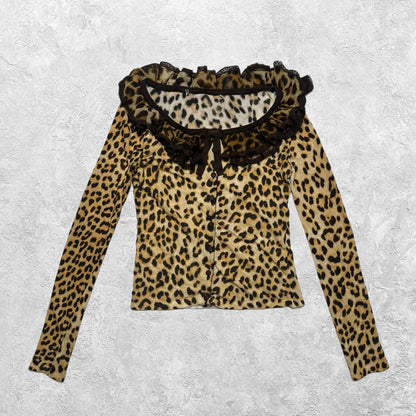 Blumarine Cheetah Print Long Sleeve