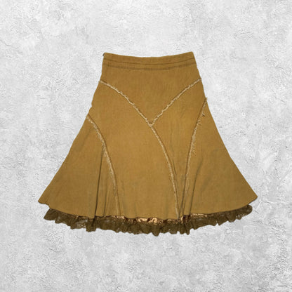 Sassy Corduroy Flowy Midi Skirt