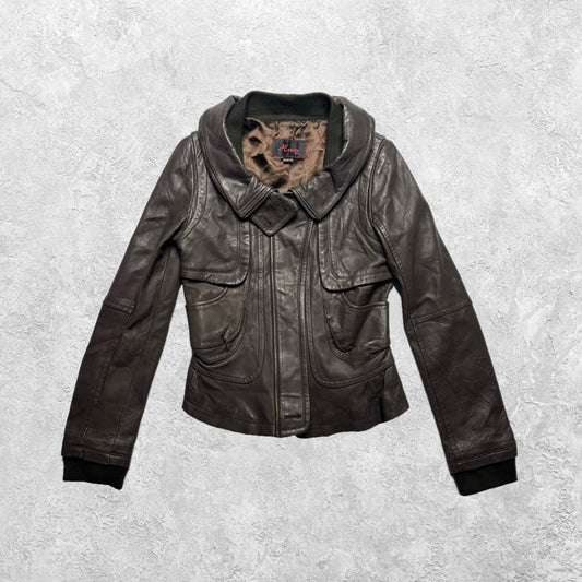 Heron Brown Leather Jacket