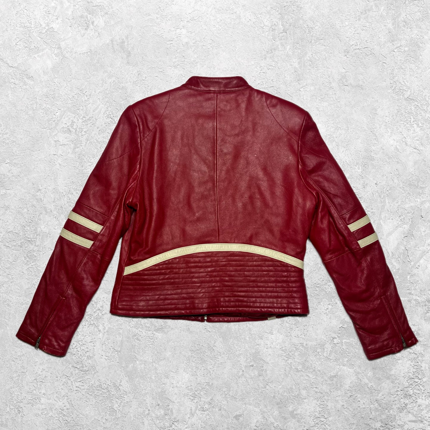 Wilsons Leather Red Moto Jacket